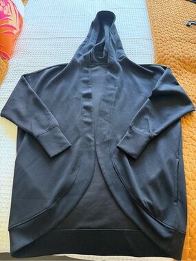 Yogalicious: Black Hooded Open-Front Jacket